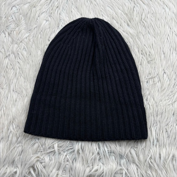 Jigsaw Accessories - Jigsaw Women's OS Black Slouchy Chunky Knit Beanie Minimalist Classic 100% Wool